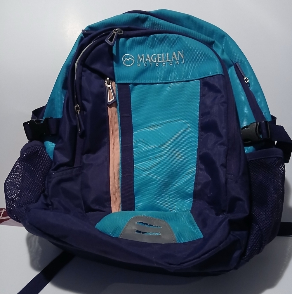 Magellan Outdoors Blue and Purple Backpack with Structured Design. Very Nice!! - Picture 2 of 12